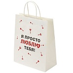 Пакет подарочный (1 штука) 26×13х32 см (L) «Просто люблю», крафт, ЗОЛОТАЯ СКАЗКА