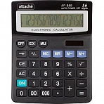 Калькулятор настольный Attache AF-888 16 разрядный черный 210×165x48 мм