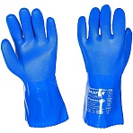 Перчатки защитные ПВХ SCAFFA Полюс PVC1380BR цв. синий р.10