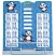 превью Подставка для книг и учебников BRAUBERG KIDS mini «Panda» с таблицей умножения, регулируемый угол наклона, металлическая