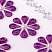превью Стразы самоклеящиеся «Пурпурные цветы», 8-25 мм, 18 страз + 2 ленты, на подложке, ОСТРОВ СОКРОВИЩ