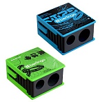 Точилка пластиковая Berlingo «Future Tech», с контейнером, 2 отверстия, ассорти