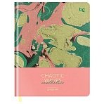 Дневник 1-11 кл. 48л. (твердый) BG «Chaotic waves. Pink», иск. кожа, комбинирование материалов, тиснение фольгой, печать, ляссе