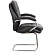 превью Конференц-кресло Комус Мебель (Easy Chair) 515 чёрное (экокожа, металл хромированный)