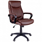 Кресло руководителя Helmi HL-E02 «Income», экокожа коричневая
