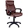 Кресло руководителя Helmi HL-E02 «Income», экокожа коричневая