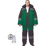 Костюм рабочий зимний муж з03-КПК зел/черн (р.56-58) 170-176