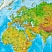 превью Карта мира физическая 157×107 см, 1:21.5М, с ламинацией, интерактивная, в тубусе, BRAUBERG