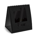 Календарь-домик настольный на гребне, 2026 г., BRAUBERG, 110×120 мм, ЧЕРНЫЙ