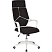 превью Кресло для руководителя Комус Мебель (Easy Chair) 680 чёрное (ткань, белый пластик)