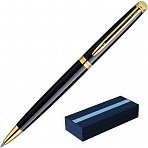 Ручка шариковая Waterman Hemisphere синяя черный с позолотой корпус