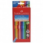 Карандаши цветные Faber-Castell grip 12 цветов трехгранные