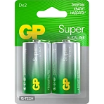 Батарейки GP Super D/373/LR20, 1.5В, алкалиновые, 2 шт. в блистере
