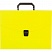 превью Папка-портфель пластиковая Attache Neon А4 желтая (335×230 мм, 1 отделение)