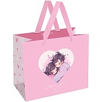 Пакет подарочный 23×18×10см MESHU «Cute couple», матовая ламинация