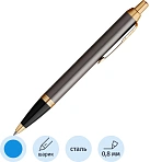 Ручка шариковая Parker IM Grey GT 1 м м,кнопочная,синий,подарочн.кор, 2214613