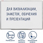 Доска магнитно-маркерная BRAUBERG стандарт, 90x120 см, алюминиевая рамка,