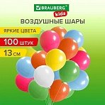 Шары воздушные маленькие 13 см, 100 штук, «ЯРКИЕ ЦВЕТА», ассорти, BRAUBERG KIDS