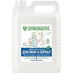 Средство для мытья стекол и зеркал с антибактериальным эффектом 5 л SYNERGETIC, биоразлагаемое