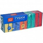 Губки для посуды OfficeClean «Maxi», поролон с абразивным слоем, 9?6.5?2.7см, 10шт. 