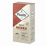 Кофе молотый Poetti «Mokka», натуральный, 250 г, вакуумная упаковка