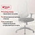 превью Кресло для руководителя Комус Мебель (Easy Chair) 603 серое/чёрное (сетка/ткань, пластик)