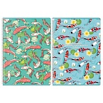 Тетрадь А4, 96 л., BRAUBERG, гребень, клетка, TWIN-лак, «Карпы Кои» (микс в спайке)