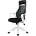 превью Кресло для руководителя Комус Мебель (Easy Chair) 578 чёрное (ткань/сетка, белый пластик)
