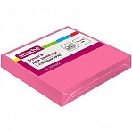 Стикеры 76×76 мм Attache неоновые розовые (1 блок, 100 листов)