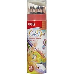 Карандаши цветные Deli EC00337 ColoRun 3-гран. 36цв/наб. точилка карт. тубус