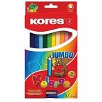 Карандаши цветные Kores Jumbo 12 цветов