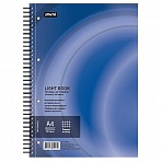 Бизнес-тетрадь LightBook А4 100 листов синяя в клетку на спирали