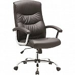 Кресло для руководителя Easy Chair 550 TR черное (рециклированная кожа, хромированный металл)