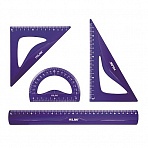 Набор чертежный Milan (линейка 30 см, транспортир 10 см, 2 треугольника 13 см и 17 см)