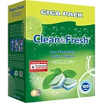 Таблетки для посудомоечных машин Clean&Fresh All in 1 (100 штук в упаковке)