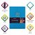 превью Тетрадь 60 л. в точку обложка кожзам под рогожку, сшивка, B5 (179×250мм), ГОЛУБОЙ, BRAUBERG BRIGHT