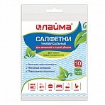 Салфетки ВИСКОЗНЫЕ универсальные MEGA, 34×38 см, КОМПЛЕКТ 10 шт., 50 г/м2, синяя волна, LAIMA, К4119