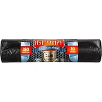 Мешки для мусора ПВД 180л 60мкм 10шт/рул черн 90×110см Броня