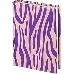 Ежедневник недатированный, А5.160л, экокожа, Attache Selection Zebra, розовый