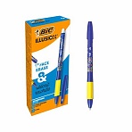 Ручка стираемая гелевая с грипом BIC «Gelocity Illusion», СИНЯЯ, корпус синий, линия 0.3 мм