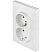 превью Розетка встраиваемая двойная Schneider Electric ANT000124 AtlasDesign с заземлением 16 А IP20 белая