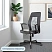 превью Кресло офисное Easy Chair 225 PTW серое/чёрное (экокожа/сетка, металл)