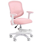 Кресло детское с подставкой для ног BRABIX KIDS «MG-215», сетка/ткань TW, розовое
