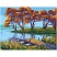 превью Картина по номерам на картоне ТРИ СОВЫ «Осенний пейзаж», 30×40, с акриловыми красками и кистями