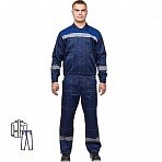 Костюм рабочий летний мужской л20-КБР синий/васильковый с СОП (размер 56-58, рост 170-176)