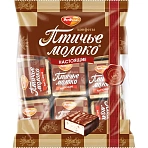 Конфеты шоколадные РОТ ФРОНТ «Птичье молоко», суфле, сливочно-ванильные, 225 г, пакет