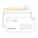 Конверт E65, OfficeSpace, 110×220мм, с подсказом, б/окна, отр. лента