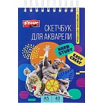 Скетчбук Комус Арт А5 (148×207 мм),40л, акварел, бумага,200 г/м, ГОЗНАК, греб