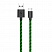 превью Кабель USB PERO DC-04 Type-C, 3А, 1м, Green-black (Fast Charge)