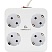 превью Сетевой фильтр Cablexpert Plate 4р/2м, 10А, 2xUSB, белый(PLT-4-C2U2-W-2)